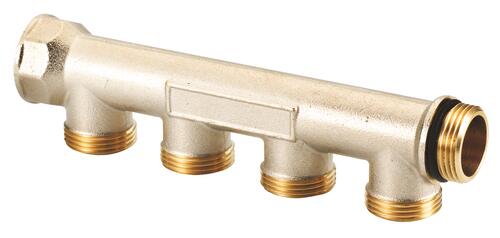 Collecteur mâle-femelle 1'' (26/34), 4 départs mâle 1/2'' (15/21), pour sanitaire et chauffage - Easy Lock, Somatherm